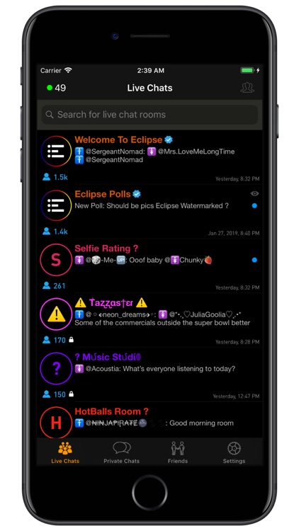 Eclipse - Chat Rooms
