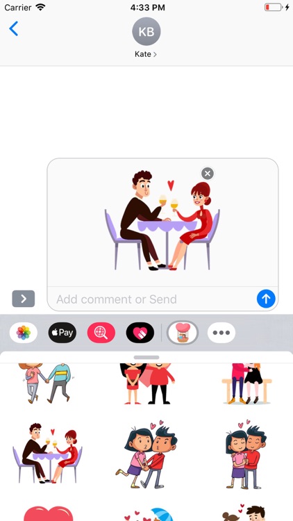 Cute Couple Love Stickers Pack screenshot-6