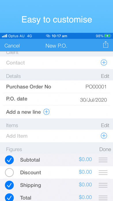 How to cancel & delete Purchase Order Maker - POs from iphone & ipad 3