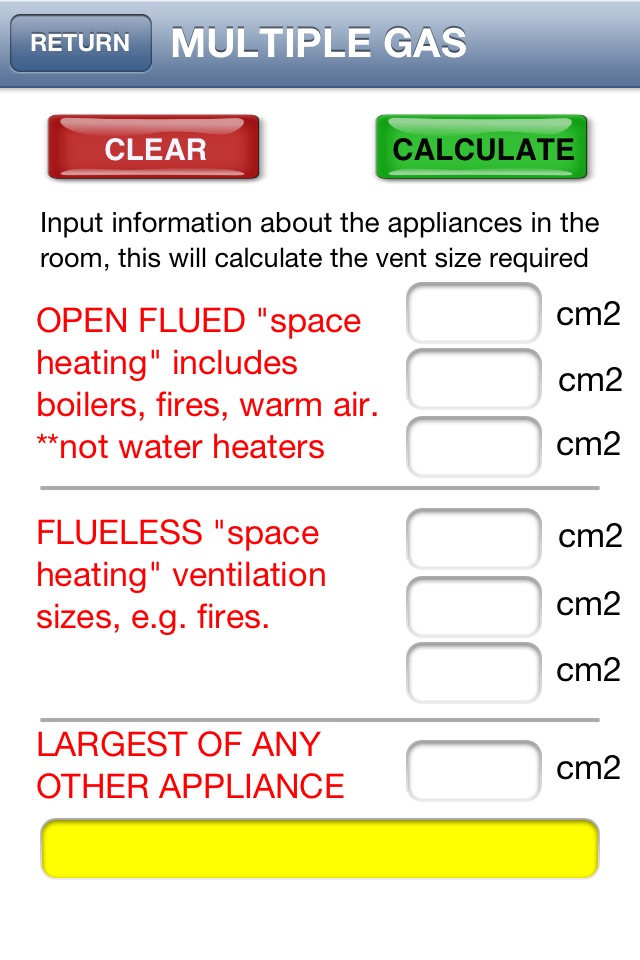 GB Gas Ventilation Calculator screenshot 3