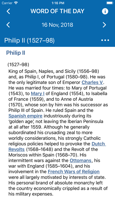 Oxford Dictionary of World History Screenshot 4