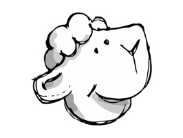 It is expressive sticker of Funny Stickers Sheep