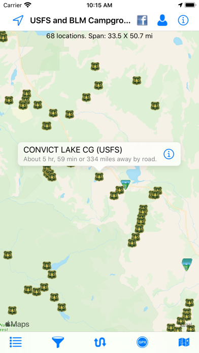 USFS and BLM Campgrounds Screenshot 1