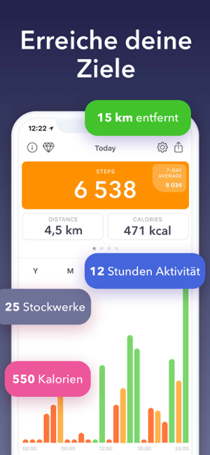 ‎Stepz: Schrittzähler Pedometer Screenshot