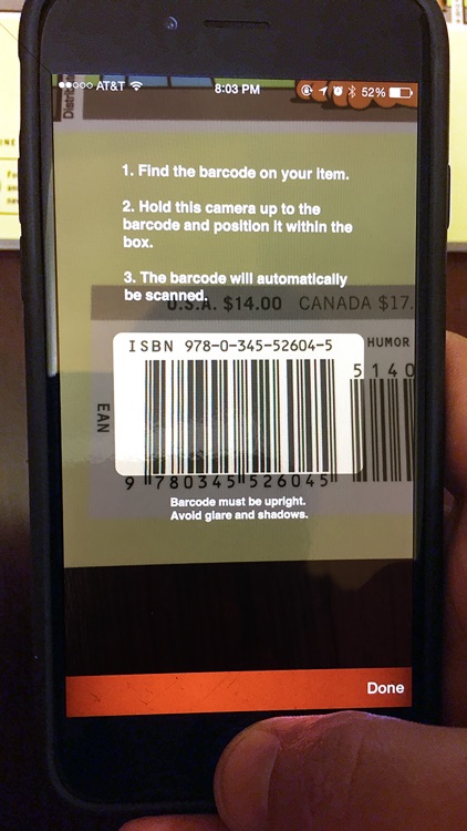 Book List Library ISBN Scanner