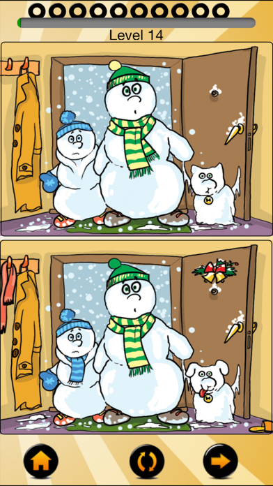 How to cancel & delete Find the ten differences with funny winter and autumns cartoons from iphone & ipad 1