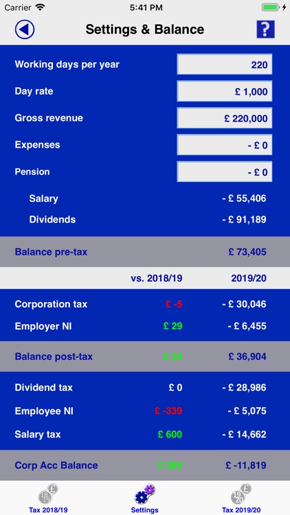 Contractor Tax Calc UK 2019/20 screenshot-3