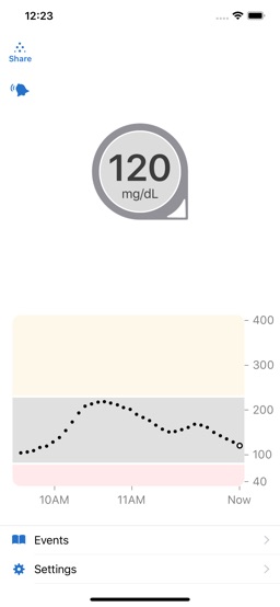Dexcom G6 app screenshot