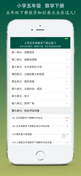 Game screenshot 小学数学五年级下册总复习知识大全 apk