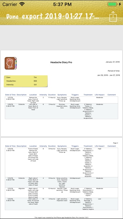 Headache Diary Pro screenshot-4