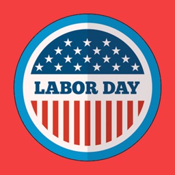 Labor Day - USA text stickers
