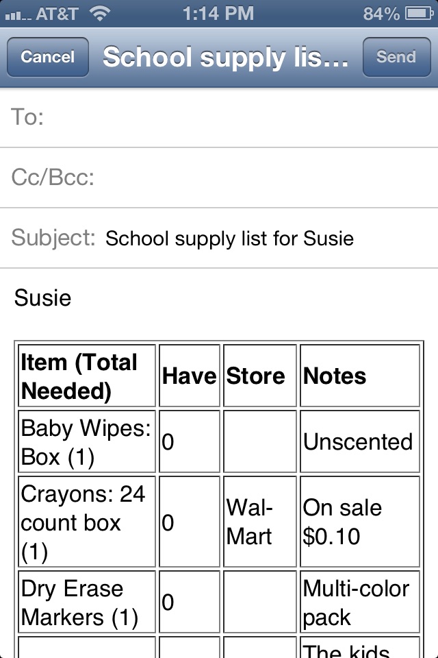 School Supply List screenshot 4