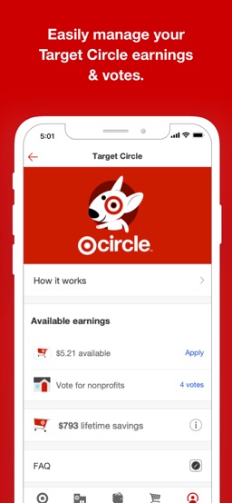 Target app screenshot