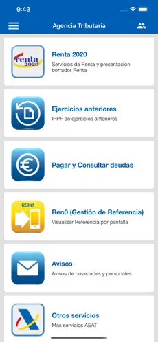 Screenshot 1 Agencia Tributaria iphone