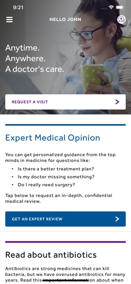 Teladoc app screenshot