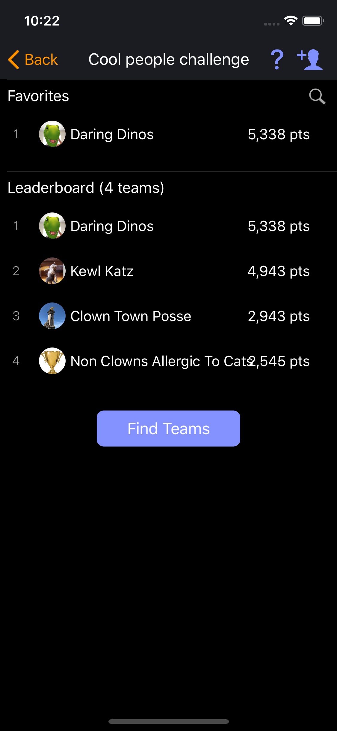 Screenshot do app Challenges - Compete, Get Fit