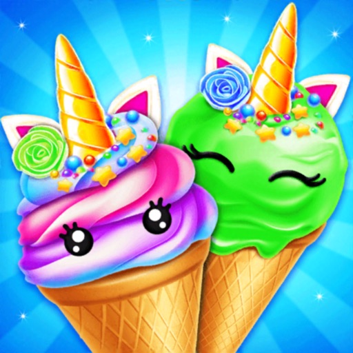 Unicorn Ice Cream Cone Maker Icon