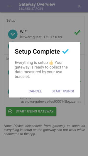 Ava Gateway Setup