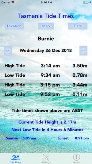 Tide Chart Tasmania