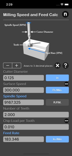 Milling Speed and Feed Calc(圖2)-速報App