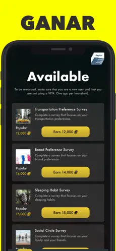 Screenshot 1 Ganar Dinero: Money Cash App! iphone