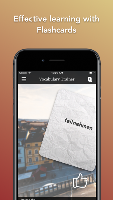 Learn German Words - Flashcard screenshot 2