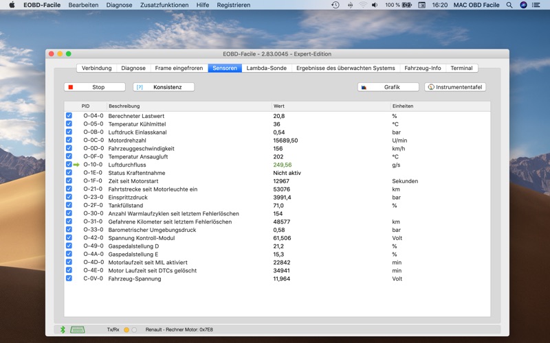 EOBD Facile OBD2 Kfz Diagnose F r Windows Pc 10 8 7 Und Mac Deutsch 