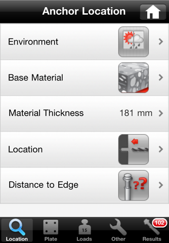 Hilti Anchors Selector screenshot 2