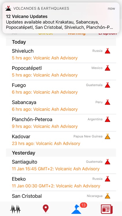 Volcanoes & Earthquakes