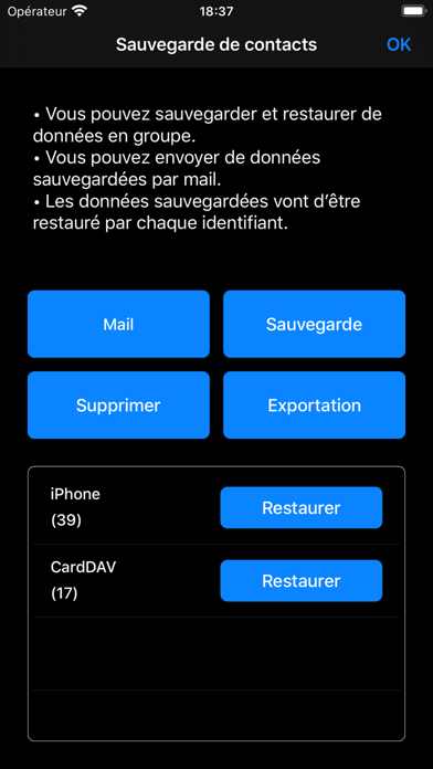 iContacts+: Contacts de groupe iContacts+: Contacts de groupe