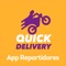 Aplicacion para Repartidores Quickdelivery, permite recibir y procesar pedidos en linea de los clientes que compran via Quickdelivery vía App o Web