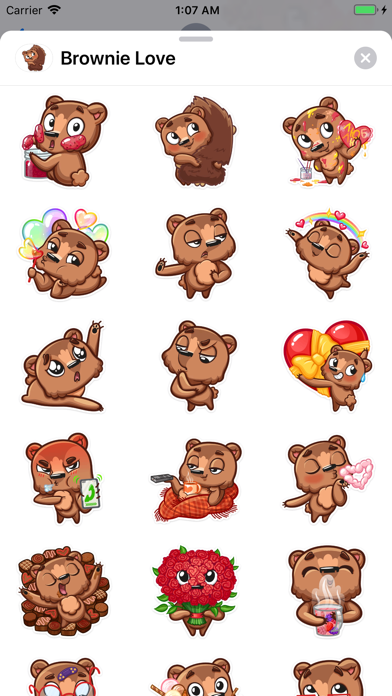 Brownie Love Stickers screenshot 4