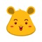 This is a set of stickers about yellow mice