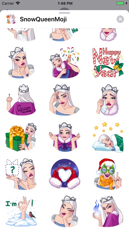 SnowQueenMoji - Stickers Pack