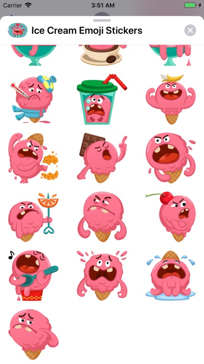 Ice Cream Emoji Stickers screenshot-3