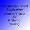 Concrete Testing follows the IC-652 form from the Indiana Department of Transportation for testing concrete