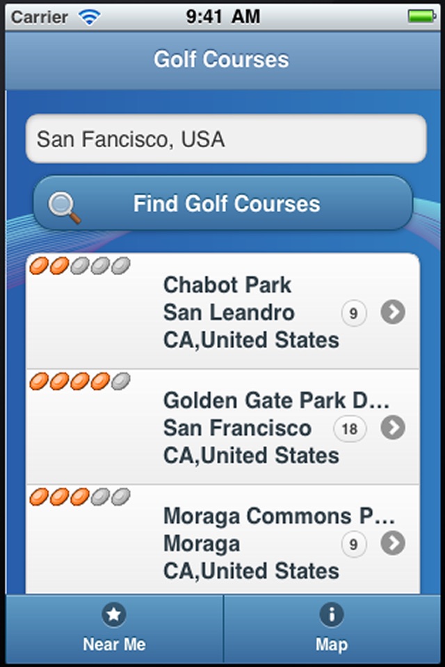 Golf Courses app screenshot 3