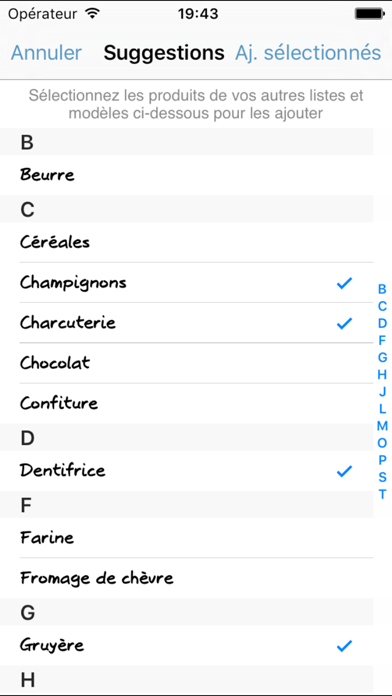 Liste de courses Courzeo Liste de courses Courzeo