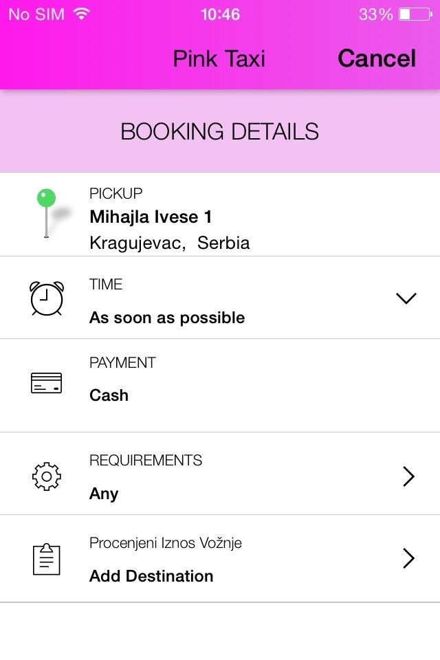 Pink Taxi Kragujevac screenshot 3