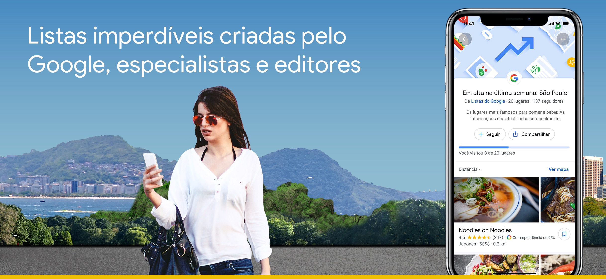 Screenshot do app Google Maps -trânsito & comida