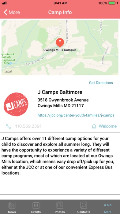 J Camps Baltimore screenshot 2