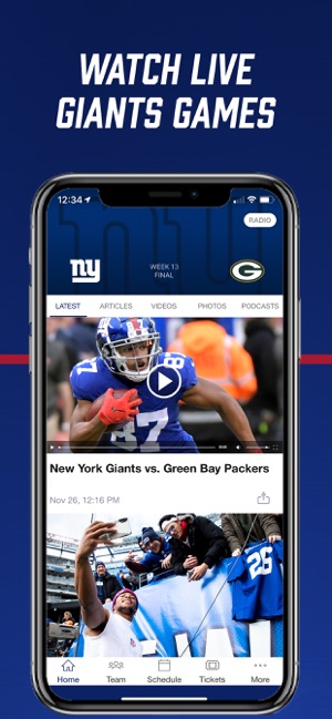 watch giants game online free