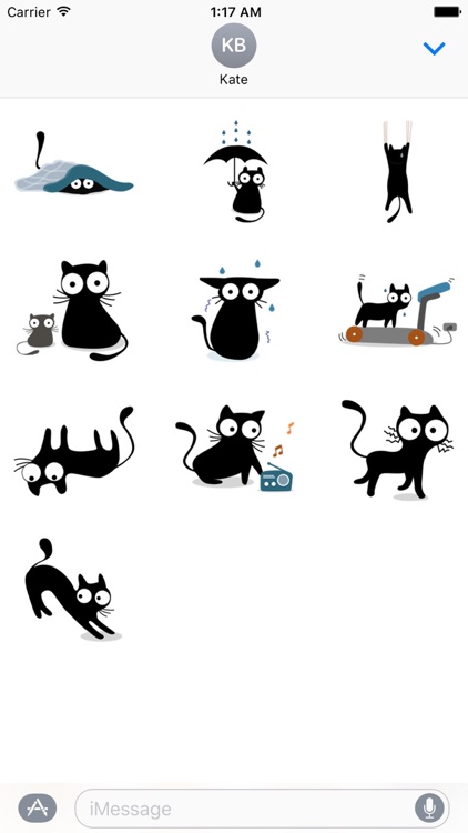 Cute & Weird Black Cat Sticker
