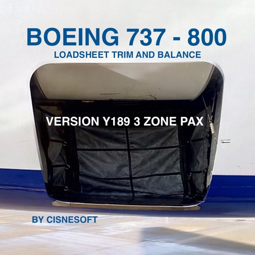 B738 LOADSHEET T&B 189 3z PAX