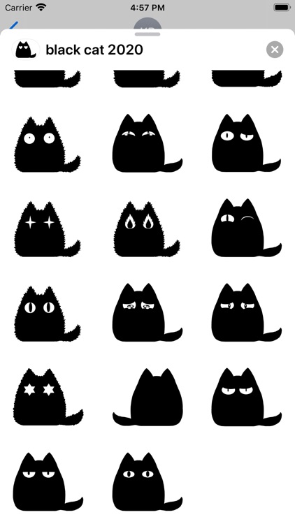 Black cat stickers - Cute emo