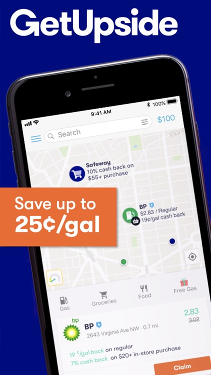 GetUpside Cashback: Gas & Food