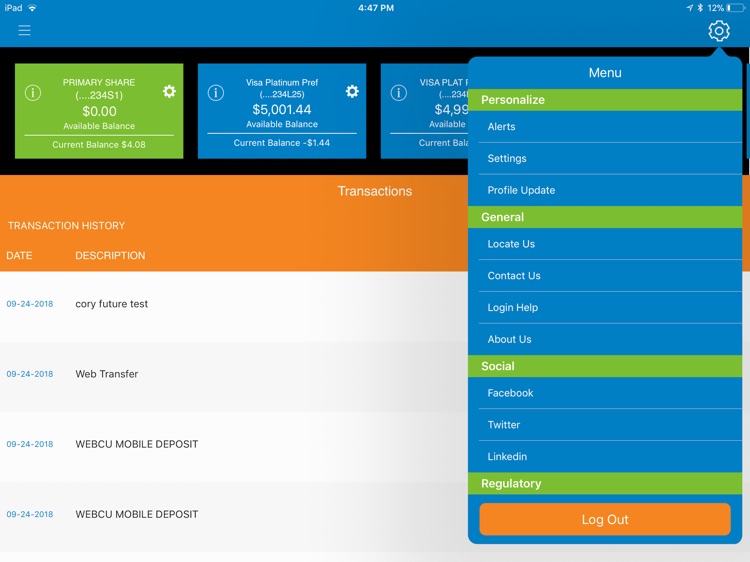 Ohio Healthcare FCU for iPad screenshot-4