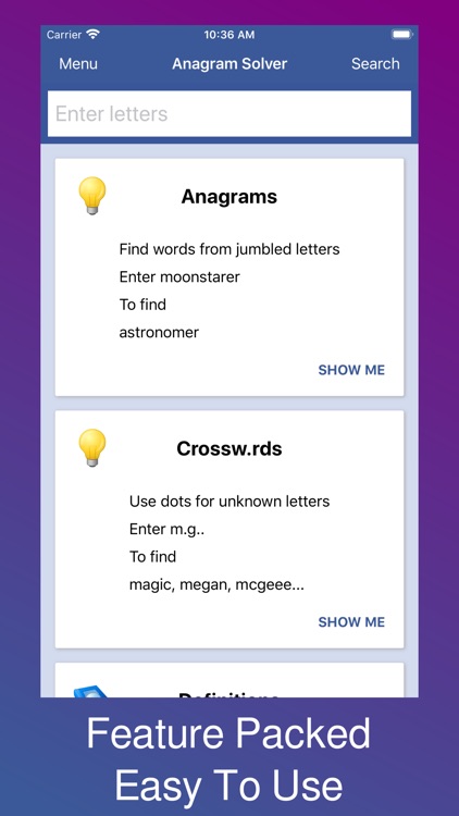 Anagram Solver - Crosswords screenshot-0