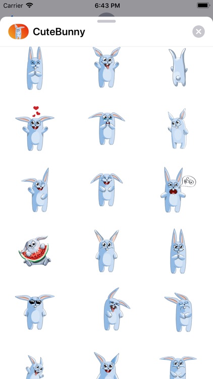 Cute Bunny Sticker fc