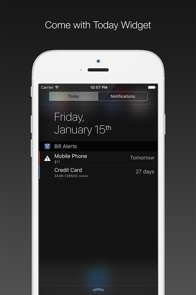 Bill Alerts screenshot 2
